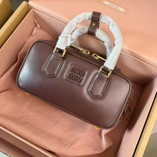 Synthetic Leather Boston Bowling Bag — Elegant & Structured