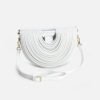 主图-09 PU Woven Bamboo Handle Crescent Bag — Fashion Handheld Shoulder Bag