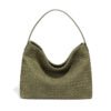 主图-10 Suede-Finish Woven Bucket Tote Bag — Spacious & Vintage Elegance