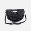 主图-10 PU Woven Bamboo Handle Crescent Bag — Fashion Handheld Shoulder Bag
