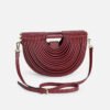 主图-12 PU Woven Bamboo Handle Crescent Bag — Fashion Handheld Shoulder Bag