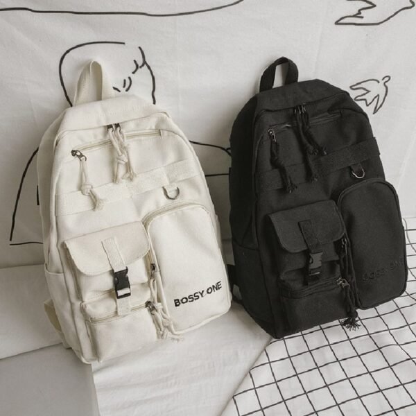 详情-01 PU Utility Street Backpack — Large Capacity & Ergonomic Comfort
