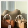 Synthetic Leather Boston Bowling Bag — Elegant & Structured