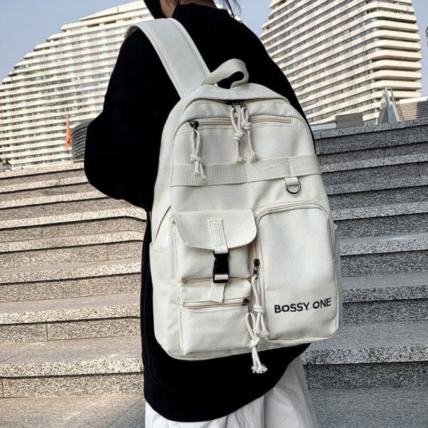 详情-02 PU Utility Street Backpack — Large Capacity & Ergonomic Comfort