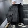 详情-05 PU Utility Street Backpack — Large Capacity & Ergonomic Comfort