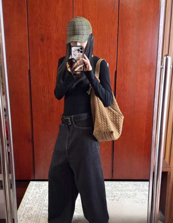 详情-05 Suede Woven Tote Bag — Soft Texture & Large Capacity