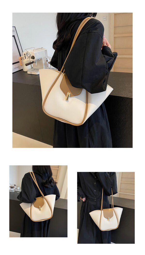 详情-08 PU Underarm Tote Bag with Insert — Large Capacity Urban Crossbody & Shoulder Bag
