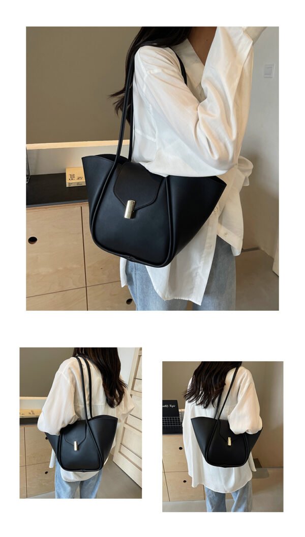 详情-09 PU Underarm Tote Bag with Insert — Large Capacity Urban Crossbody & Shoulder Bag