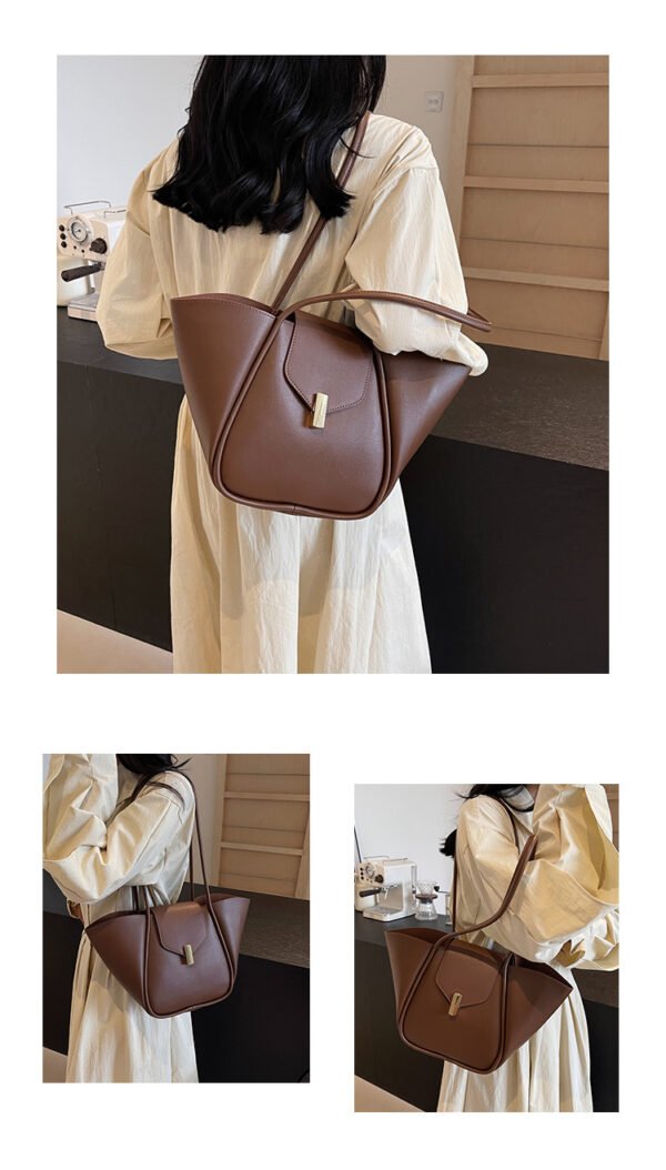 详情-10 PU Underarm Tote Bag with Insert — Large Capacity Urban Crossbody & Shoulder Bag