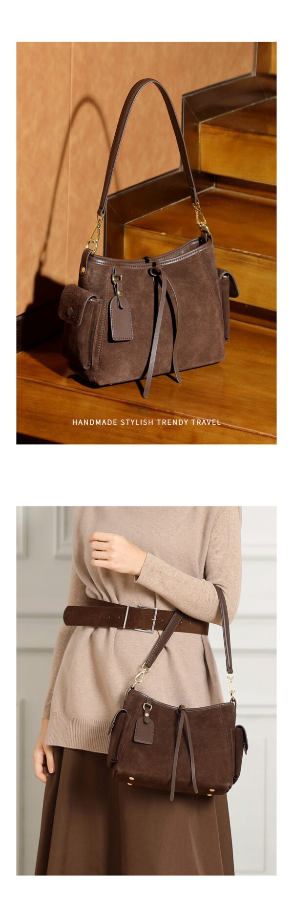 Genuine Leather Tote Bag — Vintage Mallard Style Premium Design