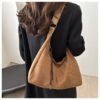 详情-10 PU Underarm Tote Bag — Minimal Urban Retro Shoulder & Crossbody Bag
