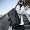 详情-11 PU Utility Street Backpack — Large Capacity & Ergonomic Comfort