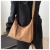 详情-12 PU Underarm Tote Bag — Minimal Urban Retro Shoulder & Crossbody Bag