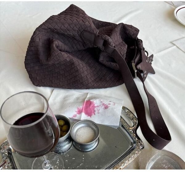 详情-12 Suede Woven Tote Bag — Soft Texture & Large Capacity