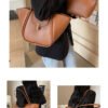 详情-12 PU Underarm Tote Bag with Insert — Large Capacity Urban Crossbody & Shoulder Bag