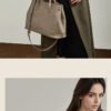 Genuine Leather Tote Bag — Large Capacity Fashionable Shoulder Bag for Women