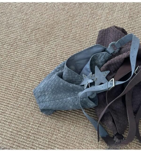 详情-13 Suede Woven Tote Bag — Soft Texture & Large Capacity