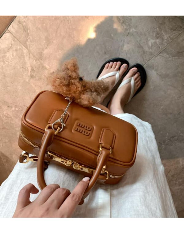 Synthetic Leather Boston Bowling Bag — Elegant & Structured