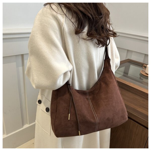 详情-15 PU Underarm Tote Bag — Minimal Urban Retro Shoulder & Crossbody Bag