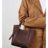 详情-17 Genuine Suede Leather Tote Bag — Minimalist Large Capacity Commuter Bag