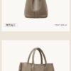 Genuine Leather Tote Bag — Large Capacity Fashionable Shoulder Bag for Women