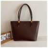 PU Solid-Color Tote Bag — Spacious & Minimalist Everyday Carry