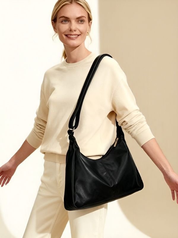 PU Tote Handbag — Soft, Large-Capacity Urban Style for Everyday Use