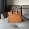 详情-22 Suede Leather Birkin-Style Tote Bag — Premium Matte Texture & Large Capacity