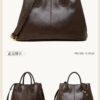Genuine Leather Tote Bag — Large Capacity Fashionable Shoulder Bag for Women