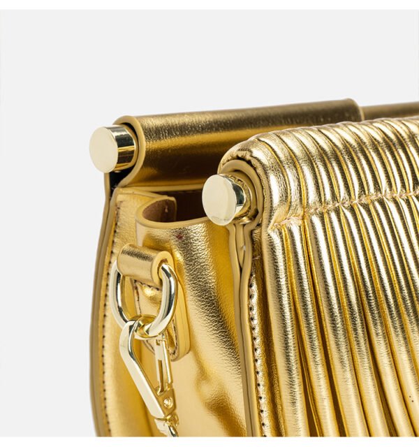 详情-25 PU Woven Bamboo Handle Crescent Bag — Fashion Handheld Shoulder Bag