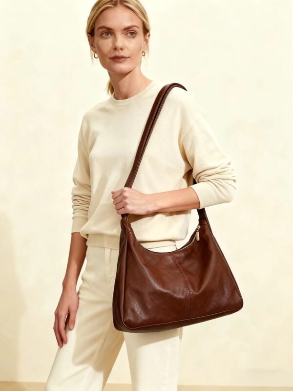 PU Tote Handbag — Soft, Large-Capacity Urban Style for Everyday Use