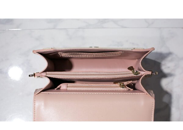 PU Bow-Detail Accordion Box Bag — Compact & Elegant Carry