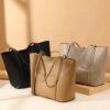 Genuine Leather Tote Bag — Large Capacity Work & Commuter Bag for Women