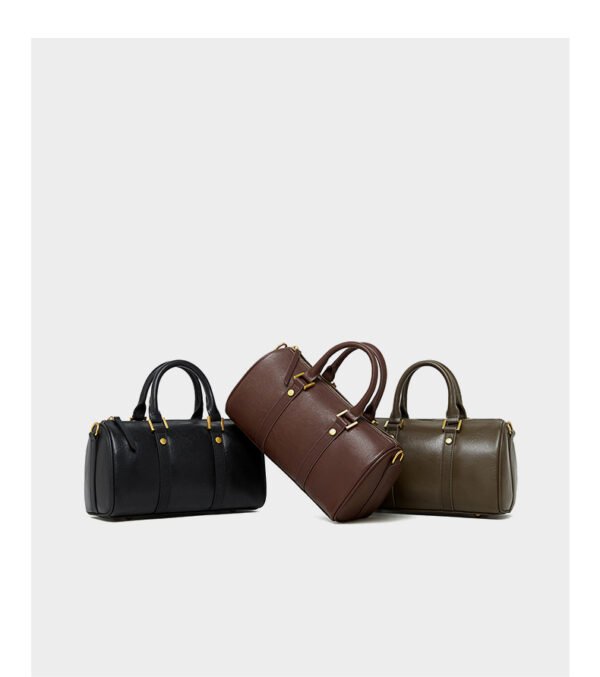 Vintage Brown Vegetable-Tanned Leather Bucket Bag — Refined Boston Shape & Everyday Elegance