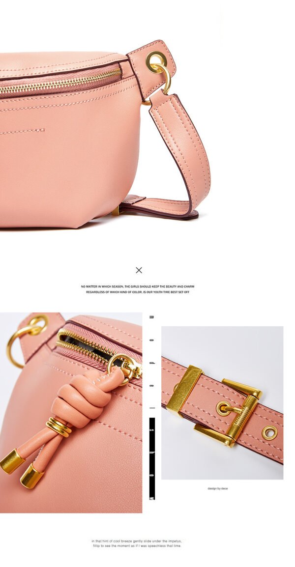 详情-41 Genuine Leather Saddle Bag — Trendy Crossbody & Waist Bag for Women