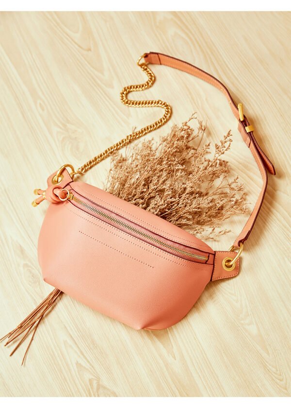 详情-44 Genuine Leather Saddle Bag — Trendy Crossbody & Waist Bag for Women
