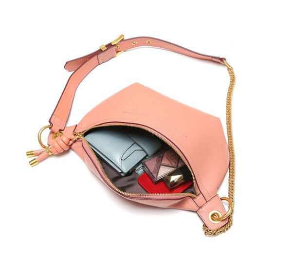 详情-47 Genuine Leather Saddle Bag — Trendy Crossbody & Waist Bag for Women