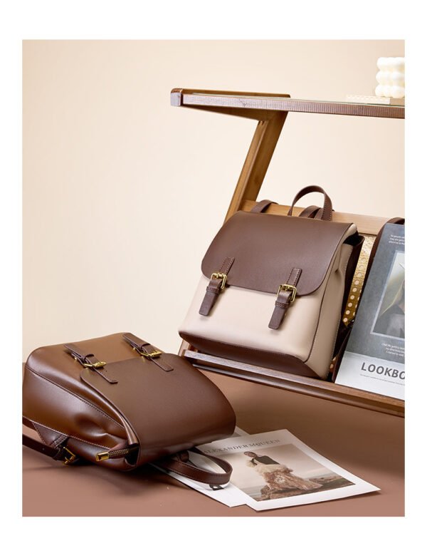 Genuine Leather Anti-Theft Backpack — Large Capacity Vintage Style