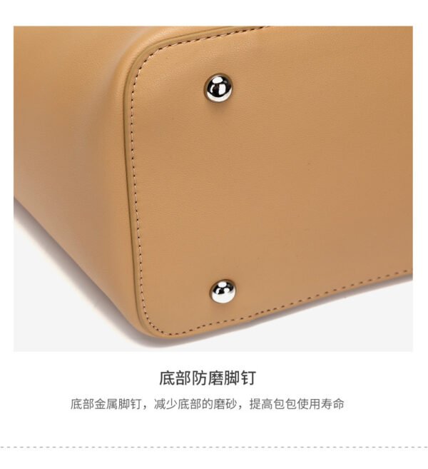 Genuine Leather Tote Bag — Large Capacity Work & Commuter Bag for Women