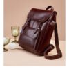 详情-50 Vintage Genuine Leather Laptop Backpack — British Retro Style & Secure Daily Carry