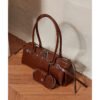 详情-51 Retro Moto-Style Leather Baguette Handbag — Belt-Detail Edge & Urban Cool