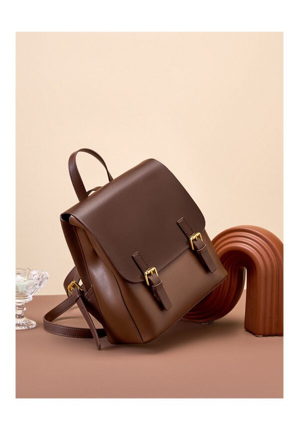 Genuine Leather Anti-Theft Backpack — Large Capacity Vintage Style