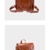 详情-56 Vintage Genuine Leather Laptop Backpack — British Retro Style & Secure Daily Carry