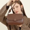 主图-01 Genuine Leather Crossbody Bag — Forest-Inspired Soft Vintage Design