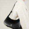 Genuine Leather Underarm Bag — Minimal Crescent Design