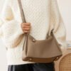 Genuine Leather Messenger Bag — Elegant Vintage Shoulder & Crossbody Design