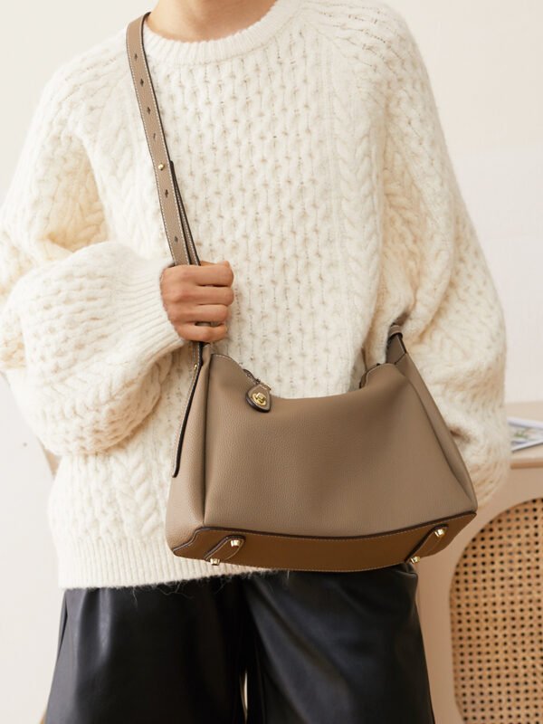 Genuine Leather Messenger Bag — Elegant Vintage Shoulder & Crossbody Design