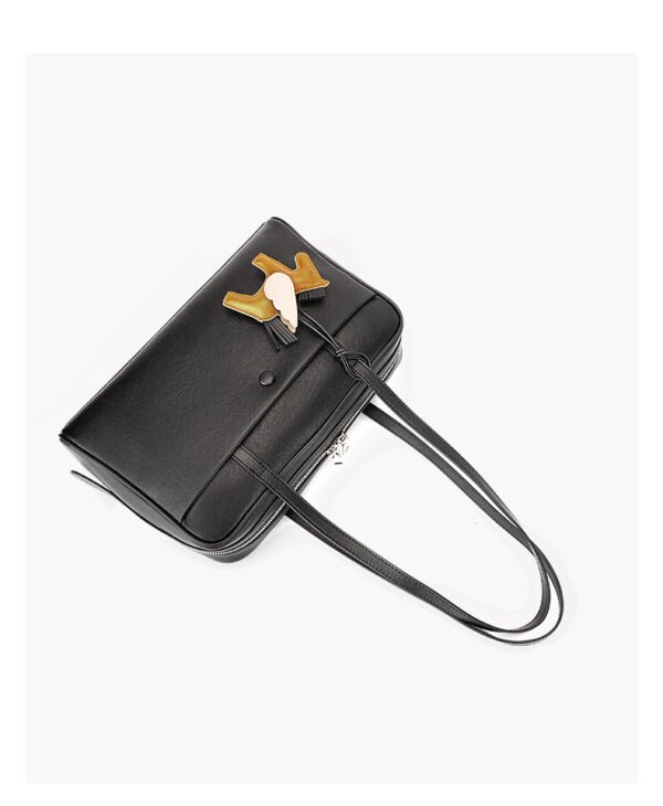 Top-grain genuine cowhide leather ladies' shoulder bag Luxury laptop tote Women's genuine leather spacious Boston bag