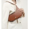 Genuine Leather Underarm Bag — Minimal Crescent Design