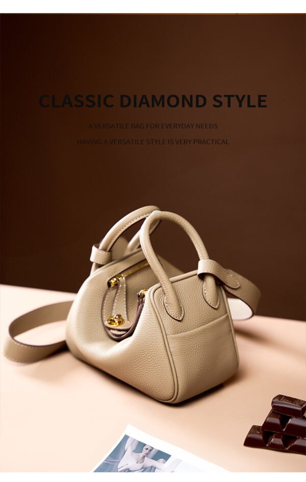 Genuine Leather Crossbody Bag — Vintage Commuter Handheld Design